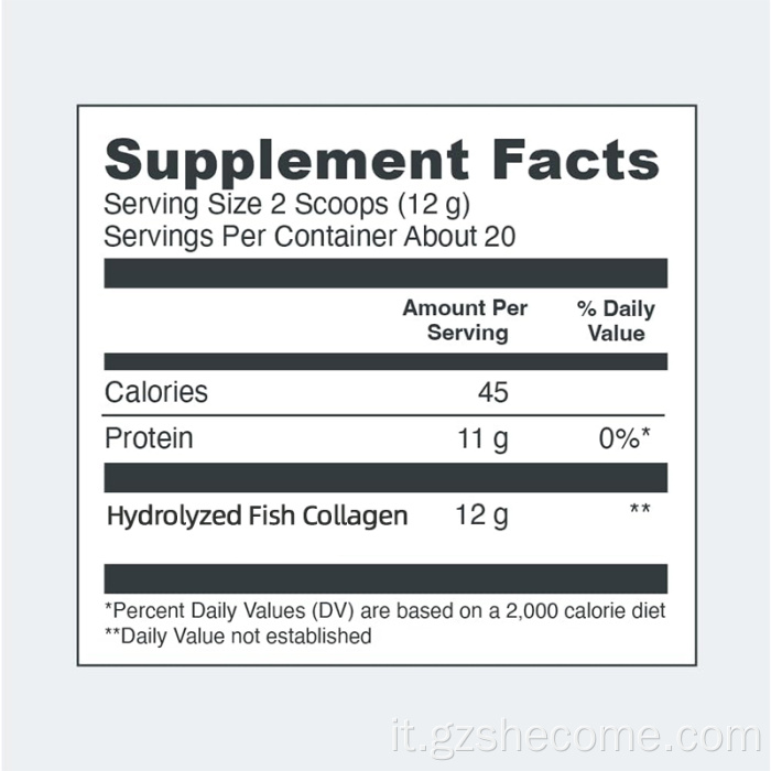 Collagene marino integrazione in polvere di collagene marino